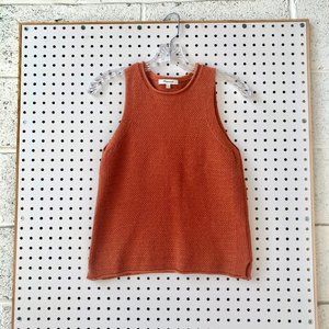 madewell orange norris sweater tank